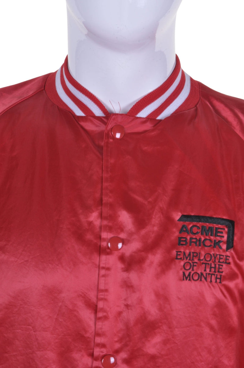 Acme Brick Co Satin Varsity Jacket XL - Minimum Mouse