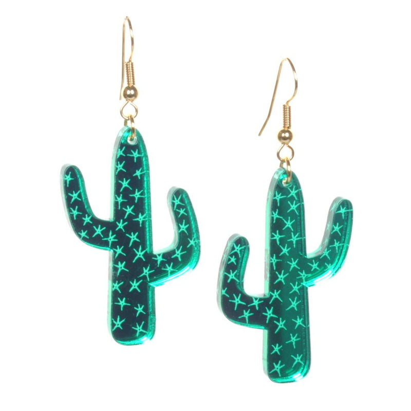 Acrylic Cactus Earrings by Love Boutique - Minimum Mouse