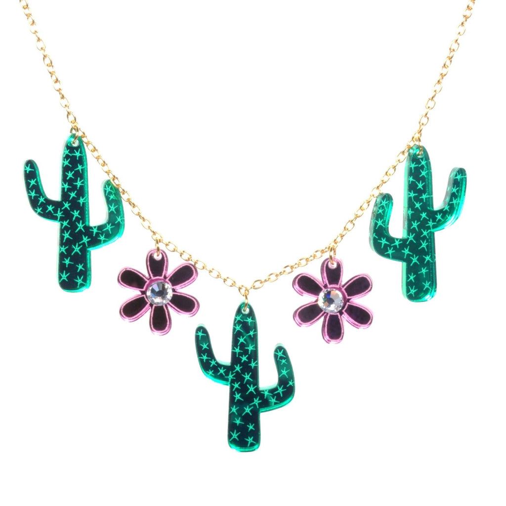 Acrylic Cactus Necklace by Love Boutique - Minimum Mouse