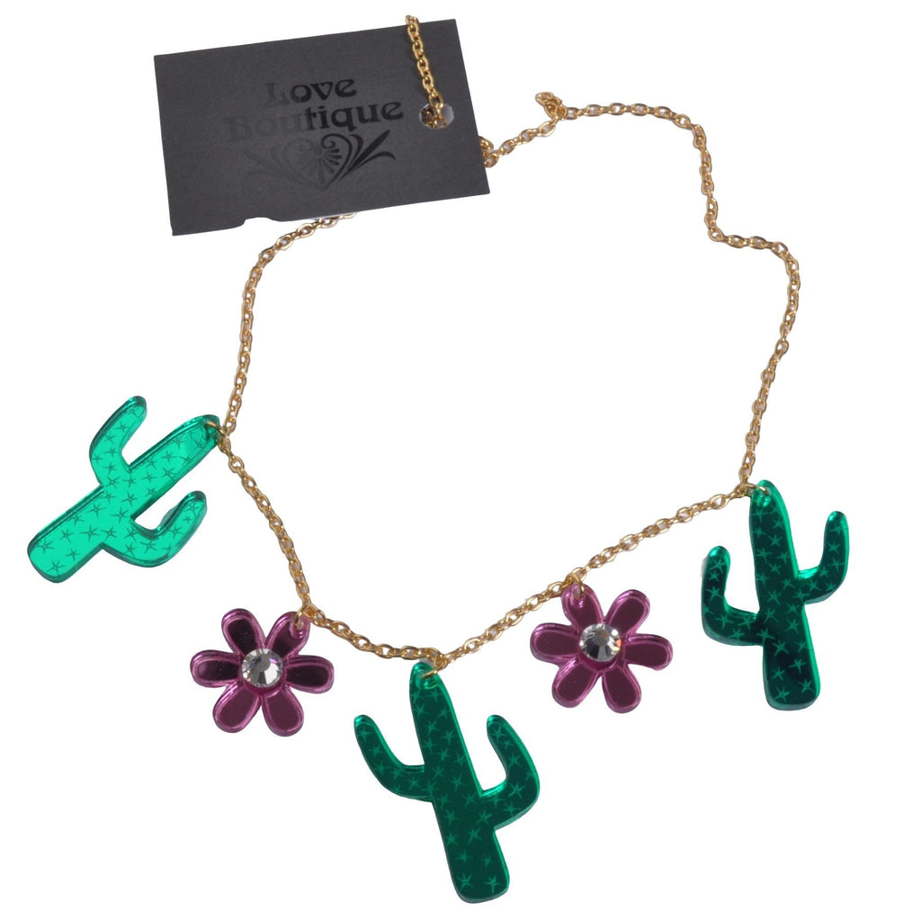 Acrylic Cactus Necklace by Love Boutique - Minimum Mouse