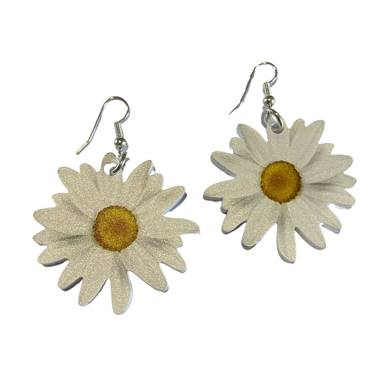 Acrylic Daisy Earrings by Love Boutique - Minimum Mouse