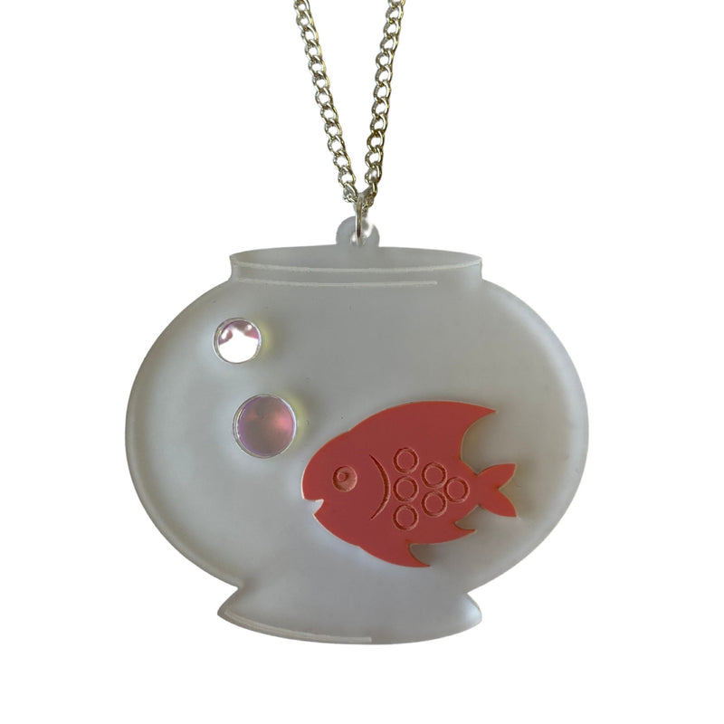 Acrylic Fish Bowl Necklace by Love Boutique - Minimum Mouse