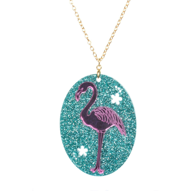 Acrylic Flamingo Necklace by Love Boutique - Minimum Mouse