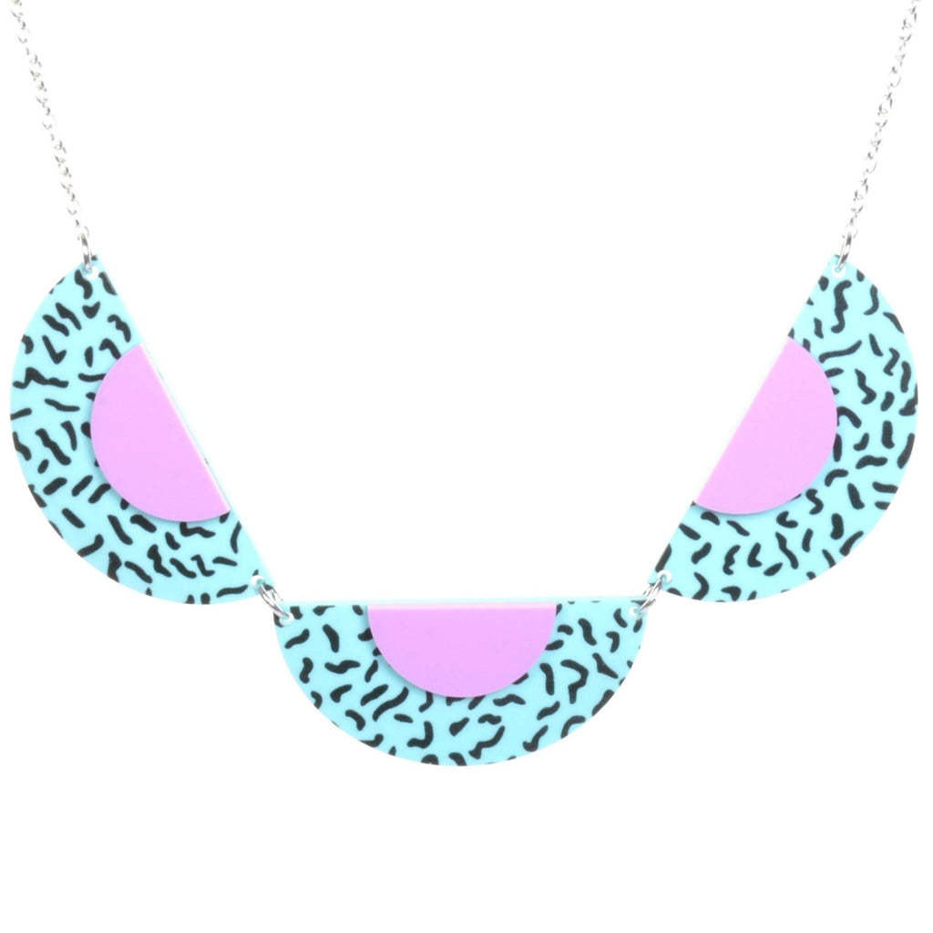 Acrylic Memphis Necklace by Love Boutique - Minimum Mouse