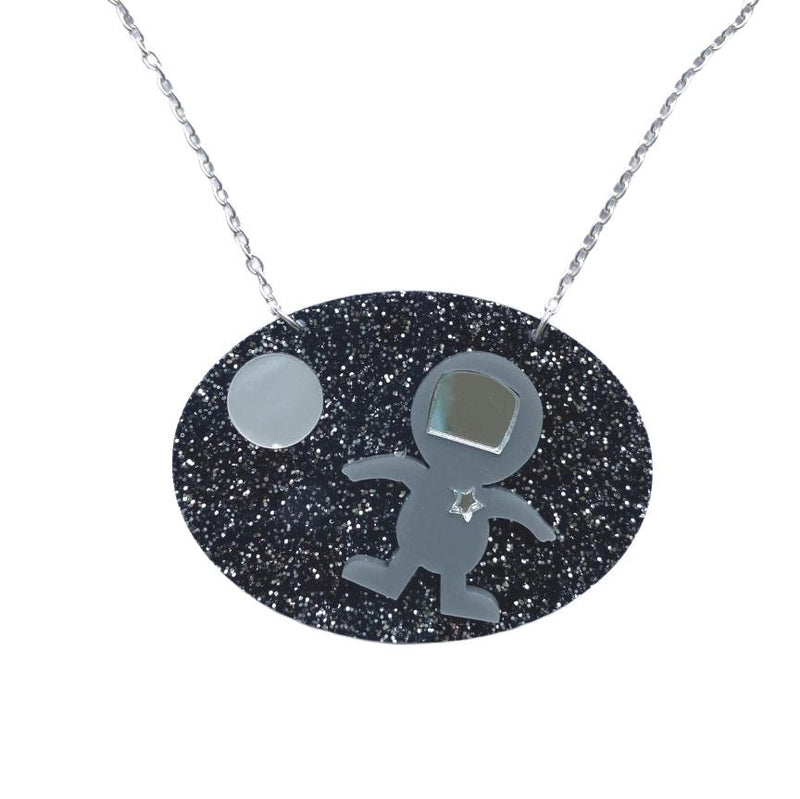 Acrylic Spaceman Necklace by Love Boutique - Minimum Mouse