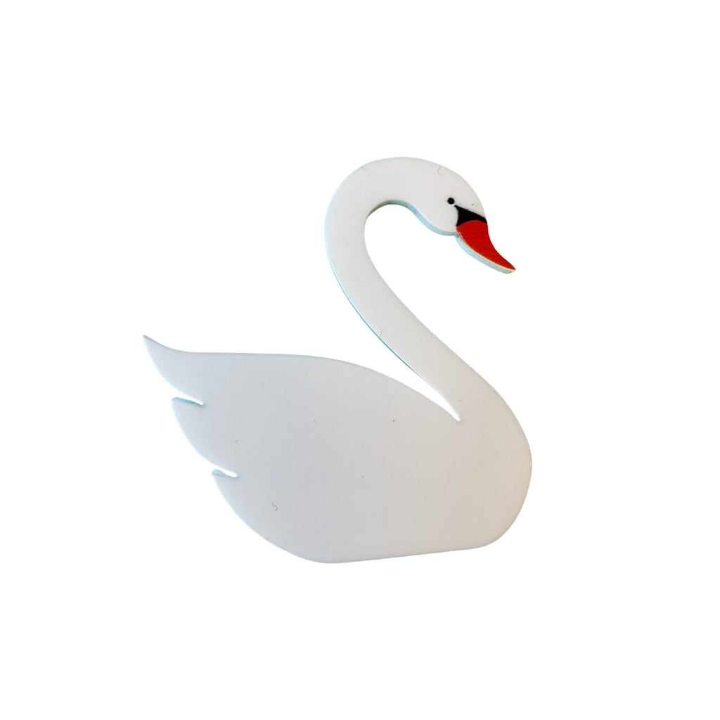 Acrylic Swan Brooch by Love Boutique - Minimum Mouse