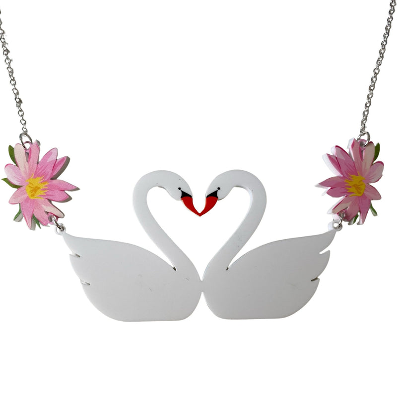 Acrylic Swan Necklace by Love Boutique - Minimum Mouse