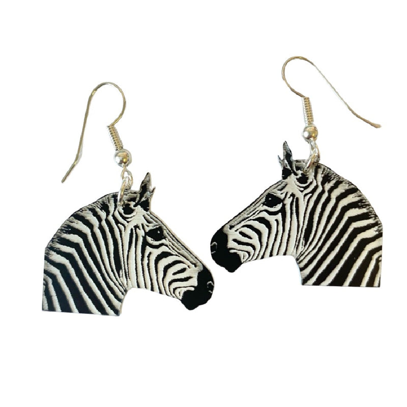 Acrylic Zebra Earrings by Love Boutique - Minimum Mouse