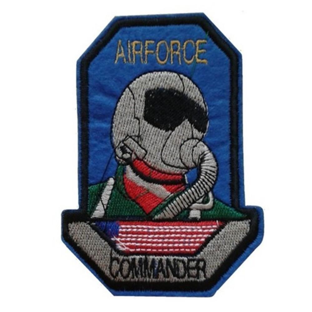 Airforce Commander Iron On Space Patch - Minimum Mouse
