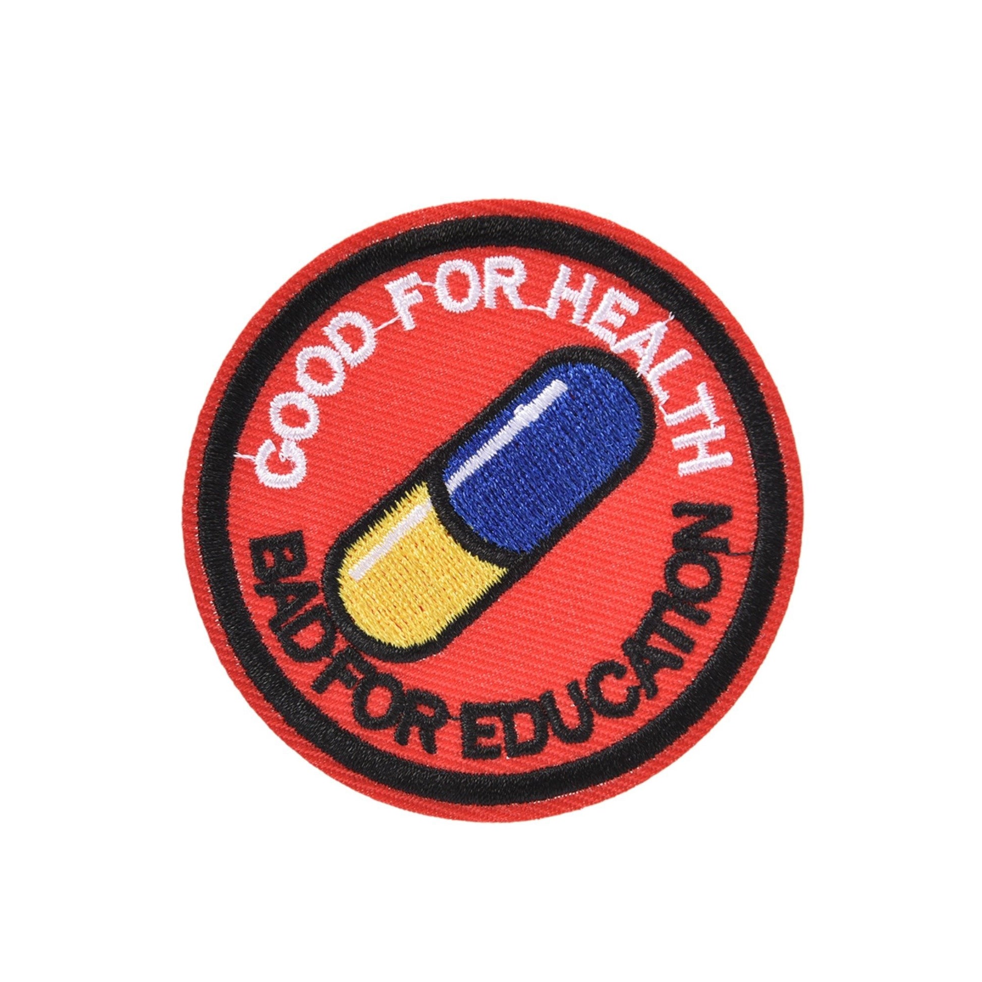 Anime Akira Jacket Patch Akira Good For Health Bad For Eduation Pill Iron On Patch Kaneda