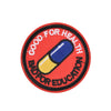 Akira Good For Health Bad For Education Pill Iron On Patch - Minimum Mouse