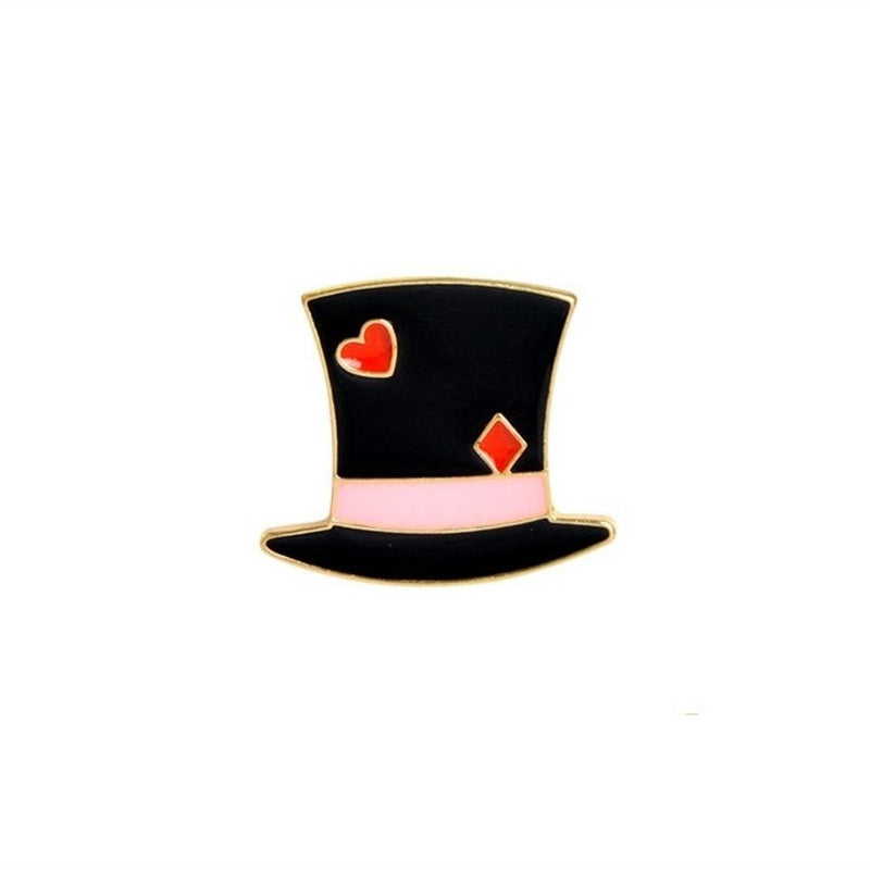 Alice In Wonderland Top Hat Enamel Lapel Pin Badge - Minimum Mouse
