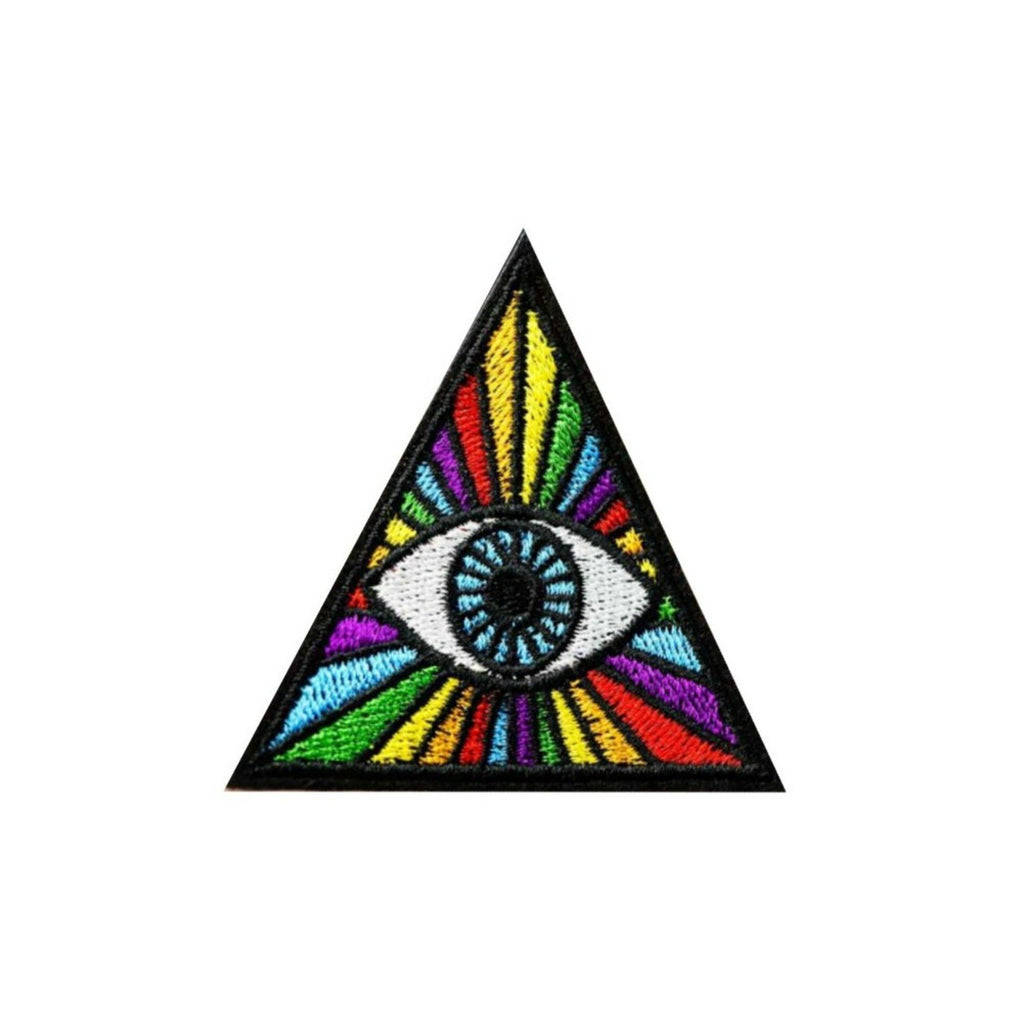 All Seeing Eye Iron On Rainbow Patch - Minimum Mouse