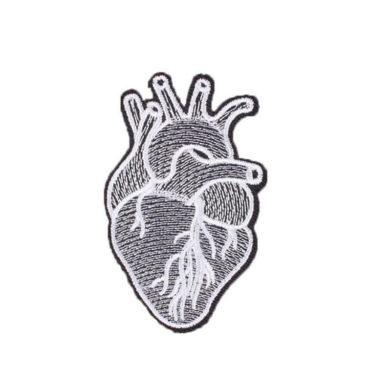 Anatomical Heart Iron On Patch - Minimum Mouse