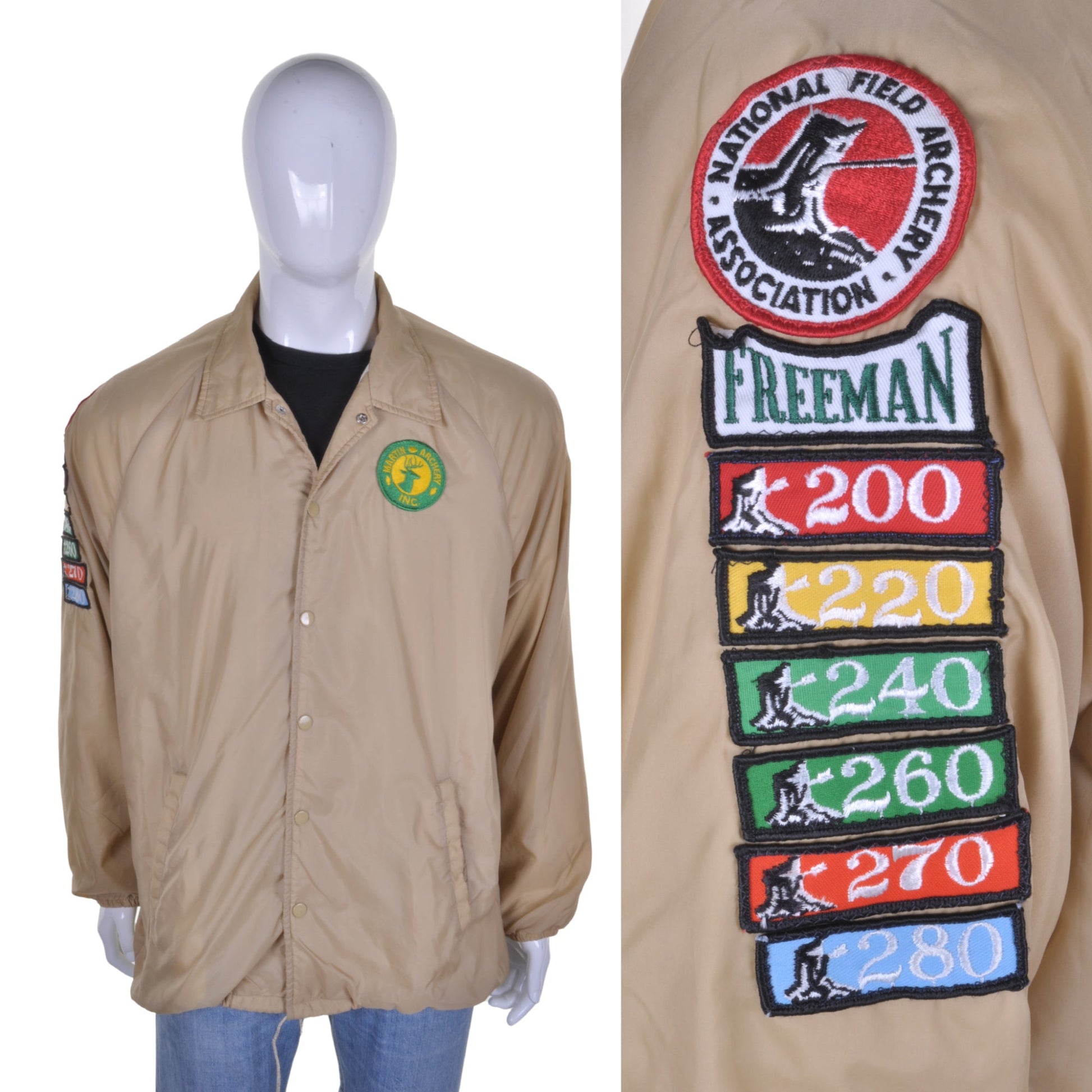 Archery Patches Varsity Jacket XL - Minimum Mouse