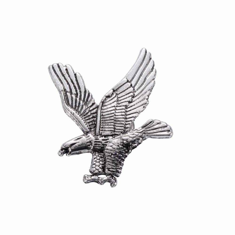 Bald Eagle Pewter Lapel Pin Badge - Minimum Mouse