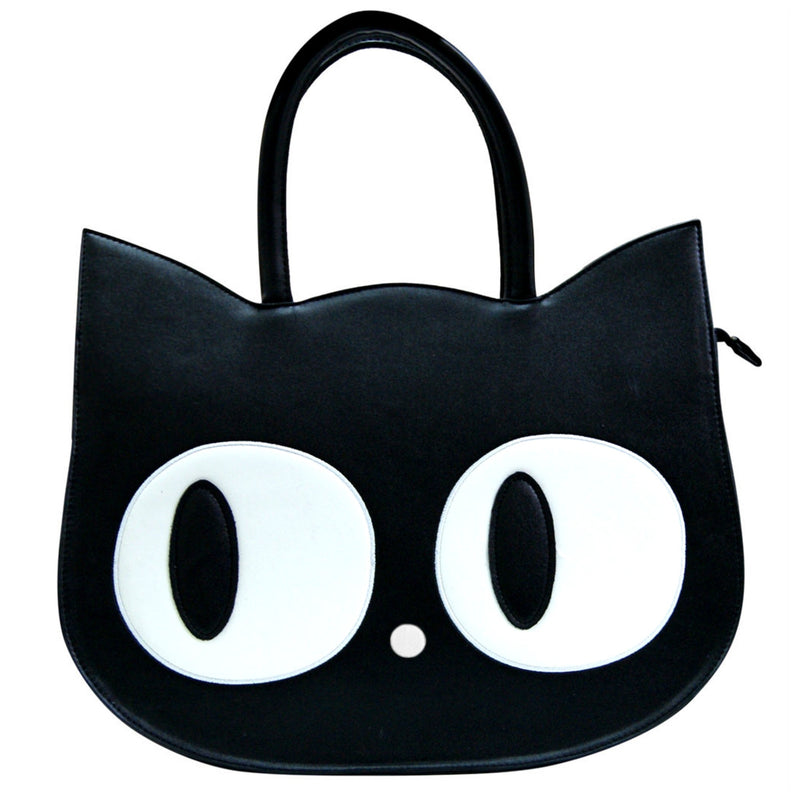 Black Cat Face Bag by Banned Apparel