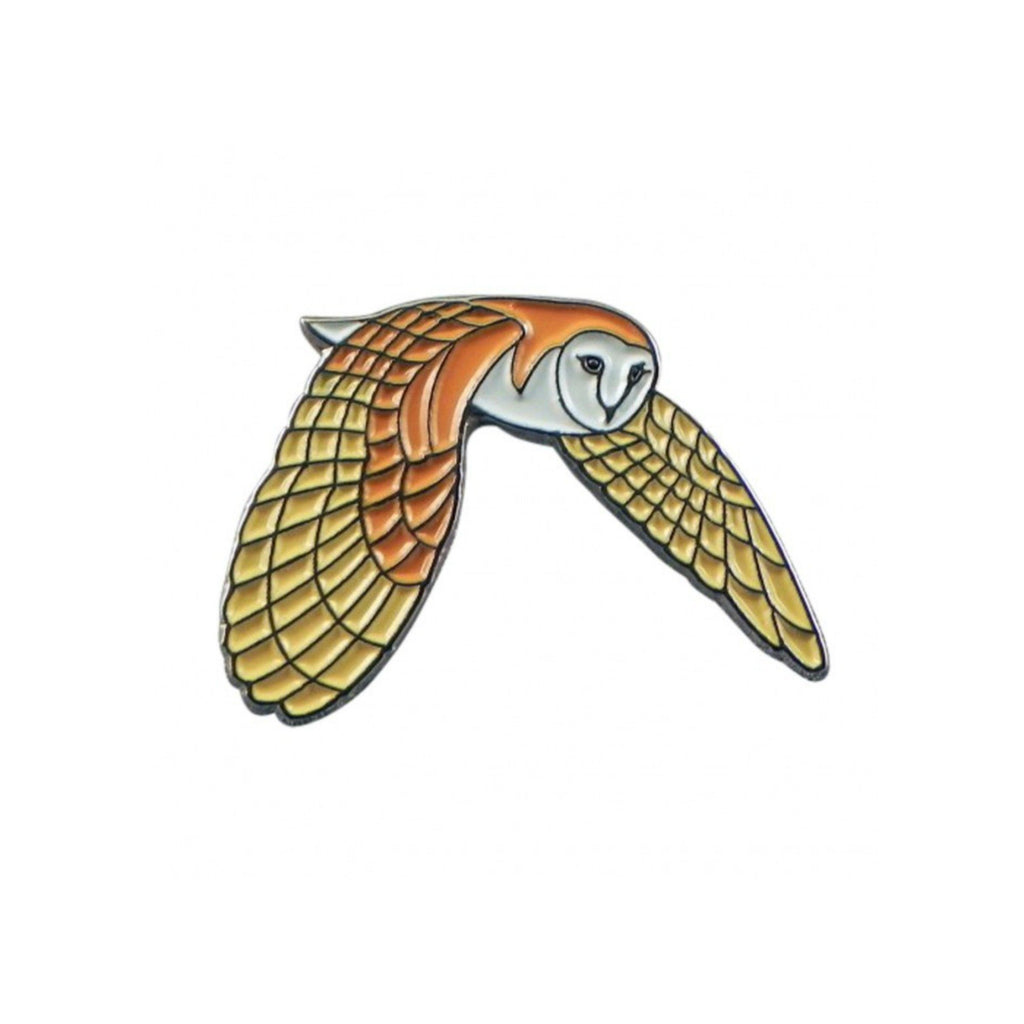 Barn Owl Enamel Lapel Pin Badge - Minimum Mouse