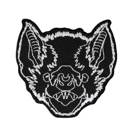 Bat Face Iron On Patch - Minimum Mouse