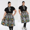 Be Afraid Spooky 50's Skirt by Hell Bunny - Minimum Mouse