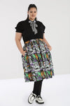 Be Afraid Spooky 50's Skirt by Hell Bunny - Minimum Mouse