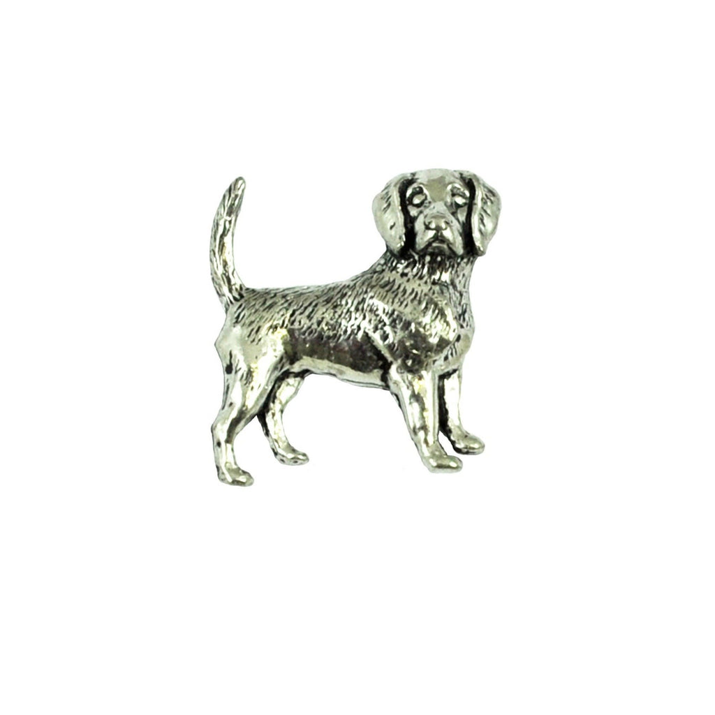 Beagle Pewter Dog Lapel Pin Badge - Minimum Mouse