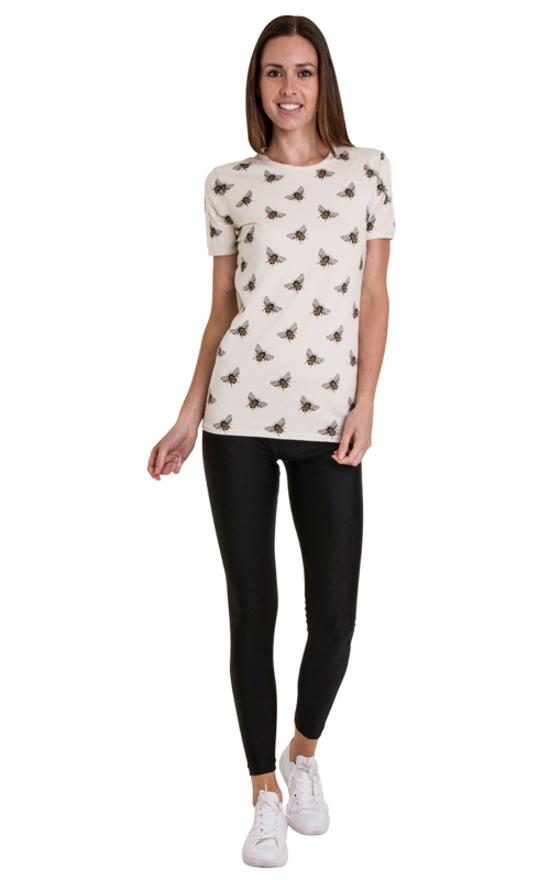 Bee Print T Shirt by Run and Fly - Minimum Mouse