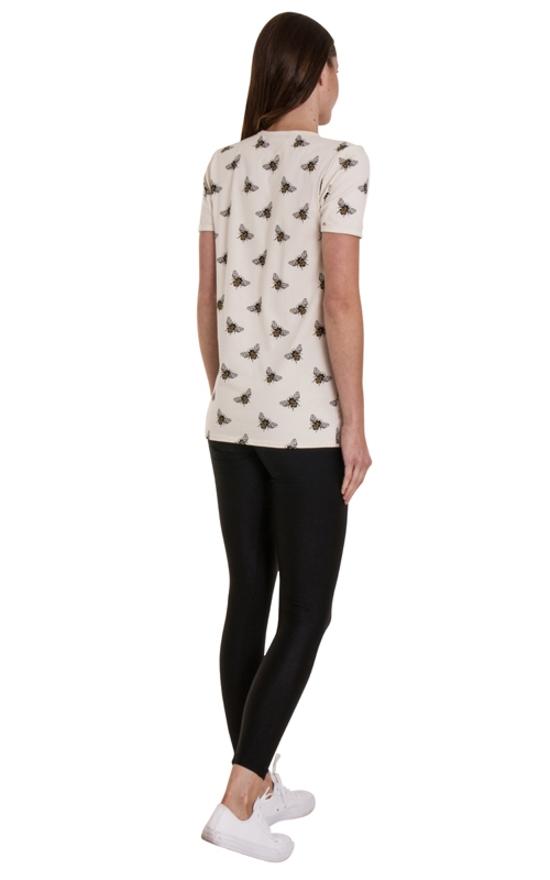 Bee Print T Shirt by Run and Fly - Minimum Mouse