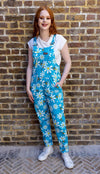 Bee Free Daisy and Bee Stretch Twill Cotton Dungarees by Run and Fly