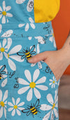 Bee Free Pinafore Dress by Run and Fly