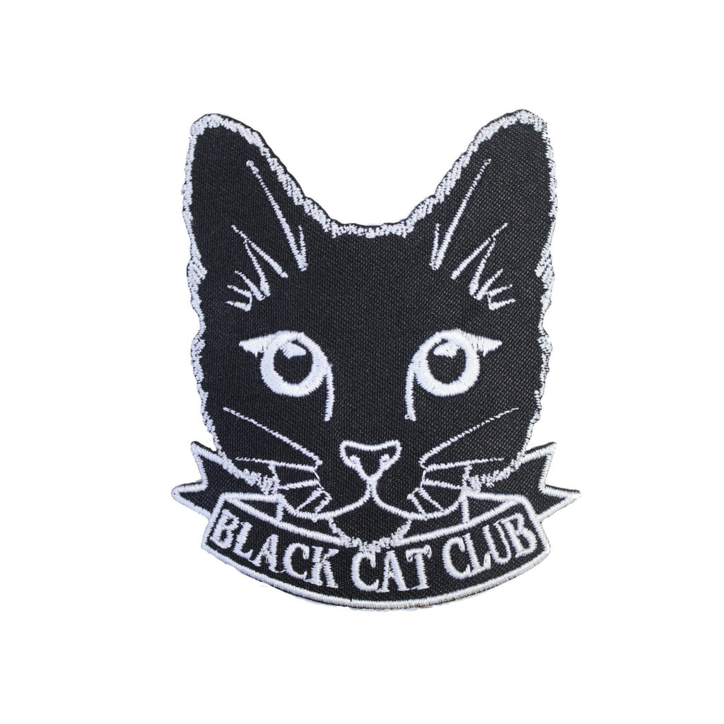 Black Cat Club Iron On Patch - Minimum Mouse