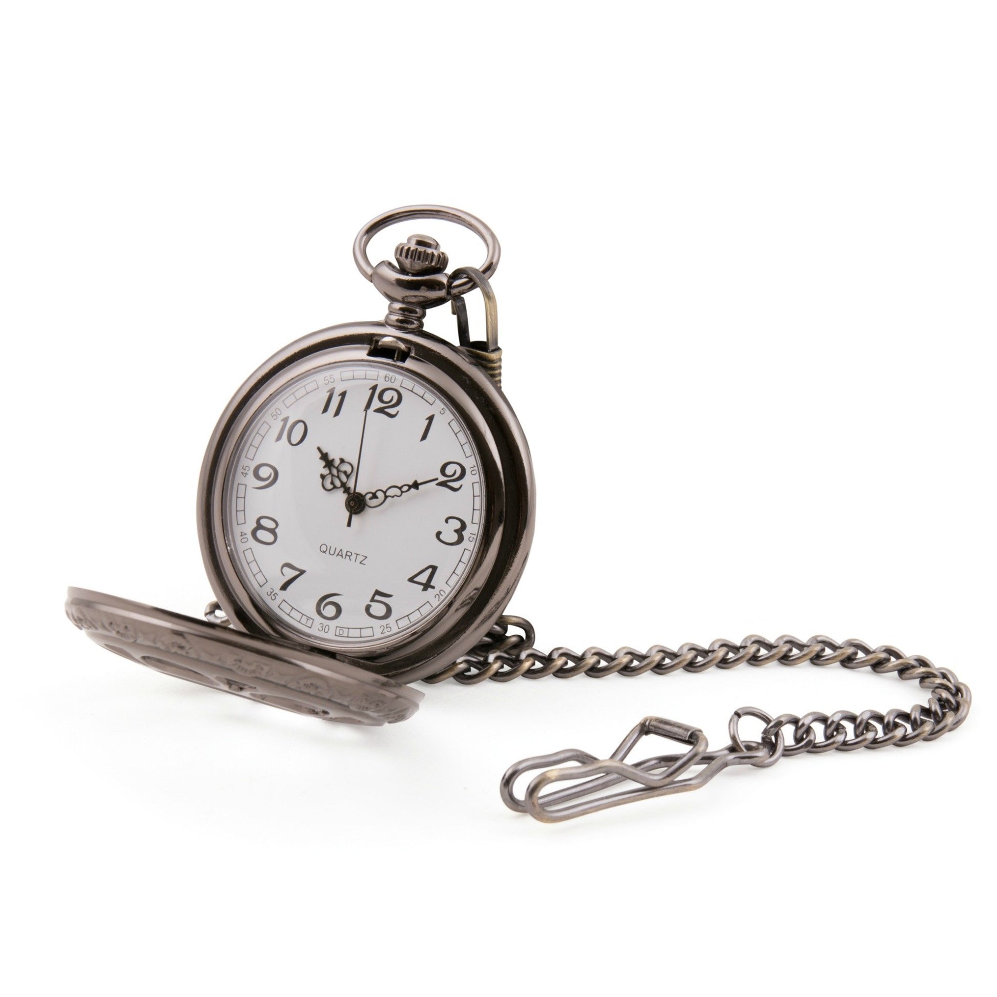 Black Cut Out Quartz Pocket Watch - Minimum Mouse