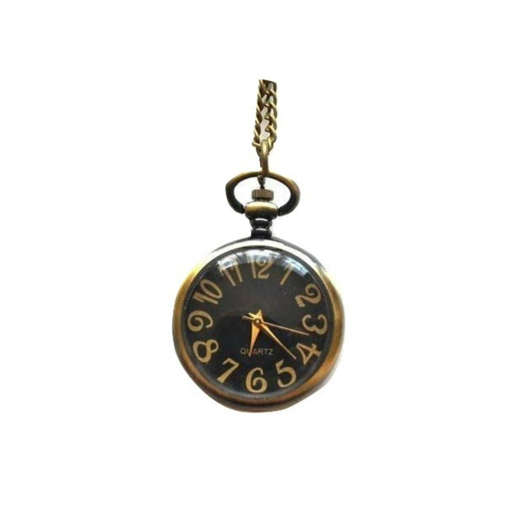 Black Face Quartz Pocket Watch - Minimum Mouse