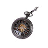 Black Roman Numerals Mechanical Hand Wind Pocket Watch - Minimum Mouse