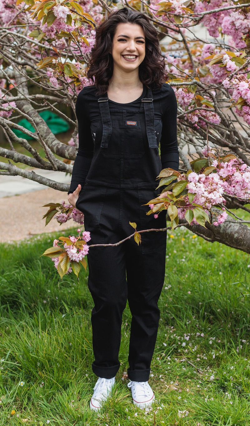 Black Stretch Denim Dungarees by Run and Fly - Minimum Mouse