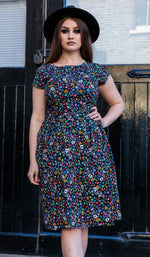 Boogie Bones Print Cotton Tea Dress with Pockets by Run and Fly
