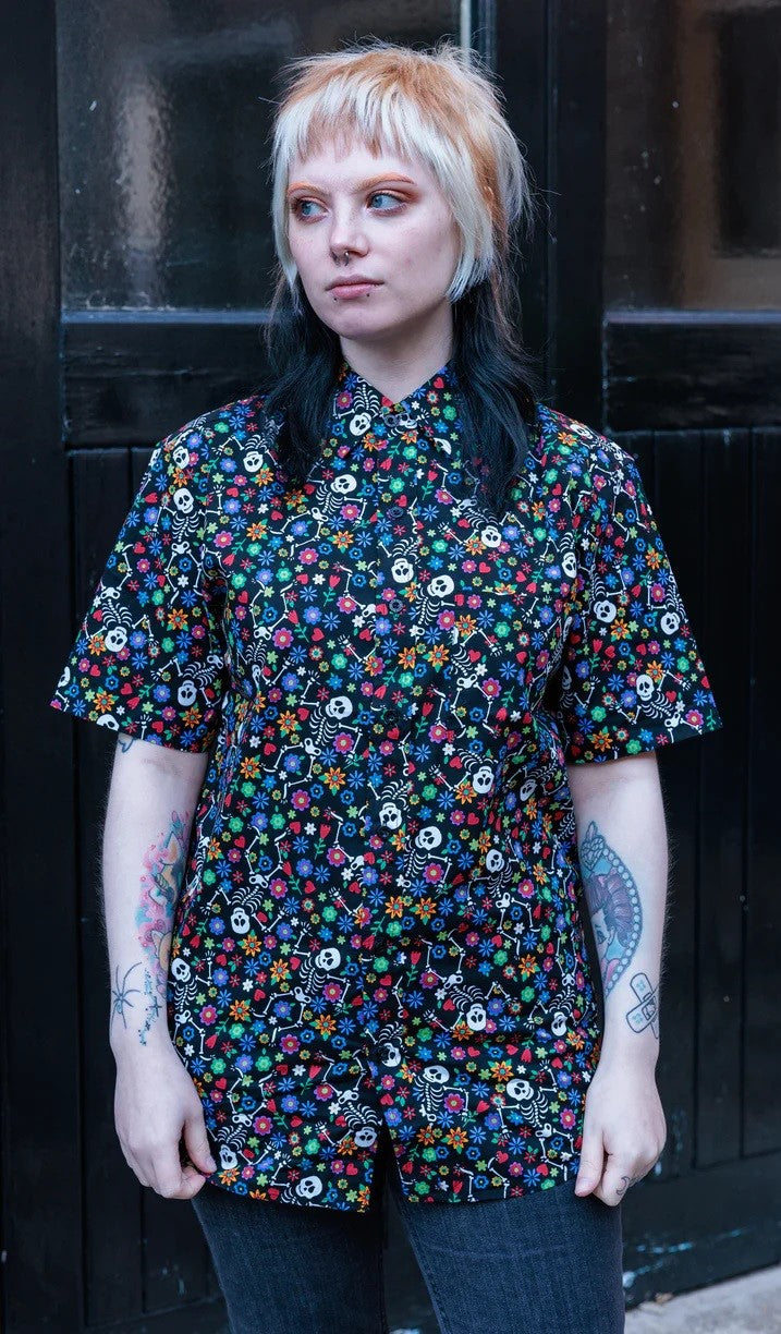 Boogie Bones Print Shirt by Run and Fly