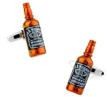 Bourbon Whiskey Bottle Cufflinks - Minimum Mouse