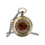 Bronze Double Opening Mechanical Hand Wind Pocket Watch - Minimum Mouse