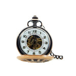 Bronze Filigree Mechanical Hand Wind Pocket Watch - Minimum Mouse