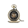 Bronze Floral Detail Mechanical Hand Wind Pocket Watch - Minimum Mouse