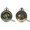 Bronze Roman Numerals Mechanical Hand Wind Pocket Watch - Minimum Mouse