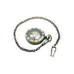 Bronze Roman Numerals Mechanical Hand Wind Pocket Watch - Minimum Mouse
