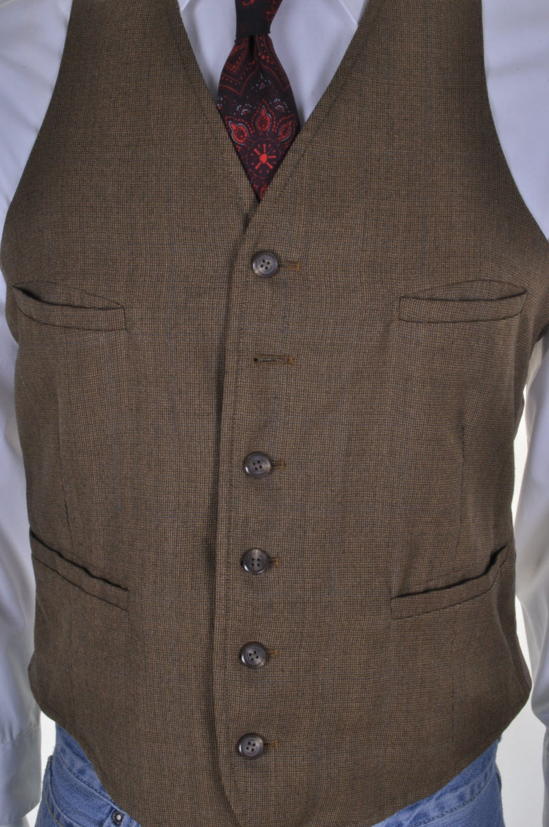 Brown Tweed Waistcoat S 38R - Minimum Mouse