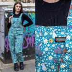 Bunny Print Dungarees by Run and Fly