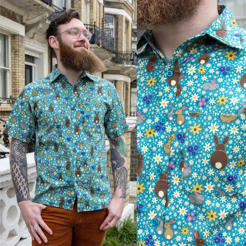 Bunny Rabbit Print Shirt by Run and Fly