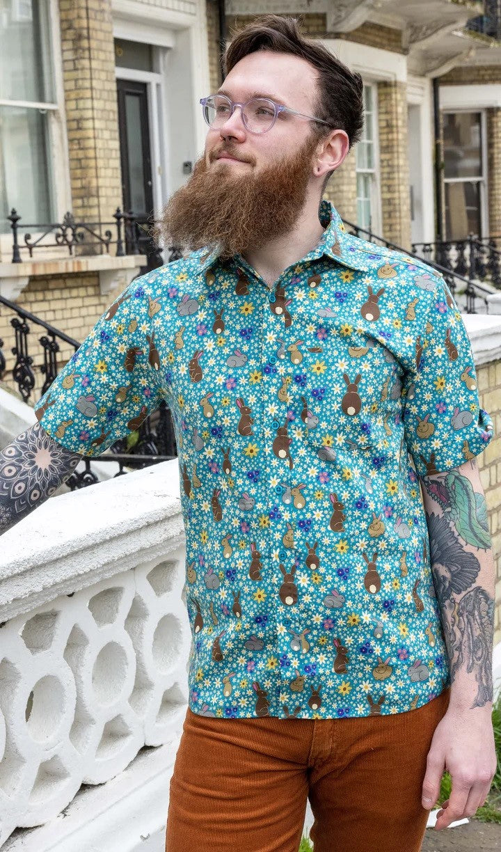 Bunny Rabbit Print Shirt by Run and Fly