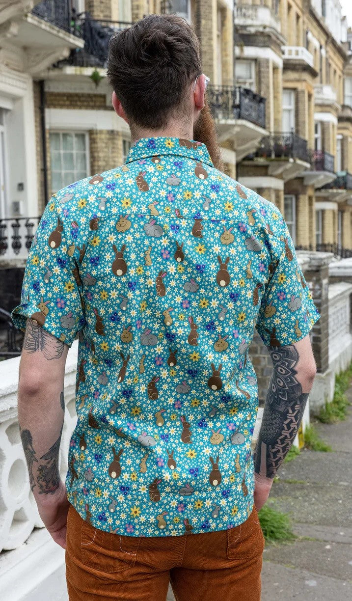 Bunny Rabbit Print Shirt by Run and Fly