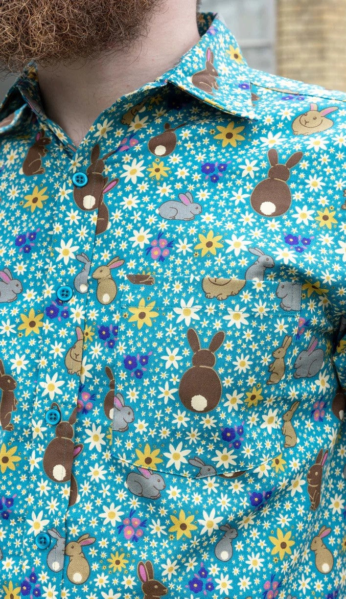 Bunny Rabbit Print Shirt by Run and Fly