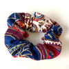 Burgundy Batik Print Scrunchie - Made From Vintage Fabric - Minimum Mouse